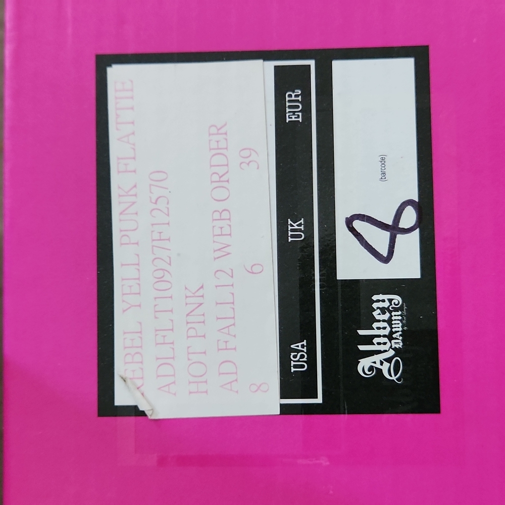 Abbey Dawn by Avril Lavigne Rebel Yell Punk Flattie in Hot Pink, skull - Picture 8 of 15